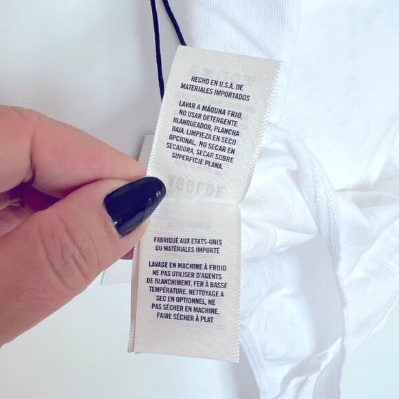 Nwt- Agolde, Women’s Irina Thong Bodysuit in White. Size Xl. - Picture 8 of 11